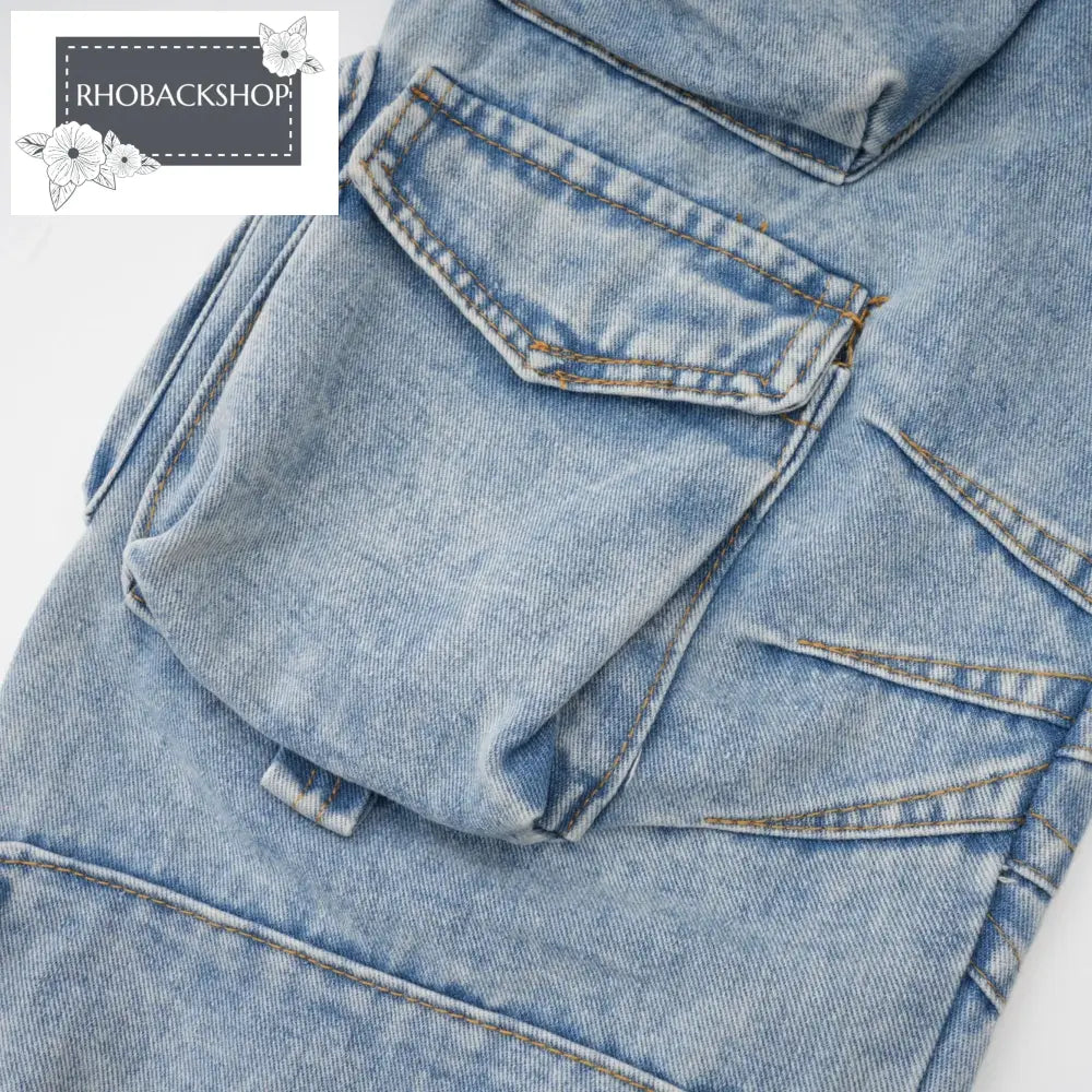 high-waisted palazzo cargo trousers