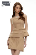 Khaki Corset Top & Skirt Set
