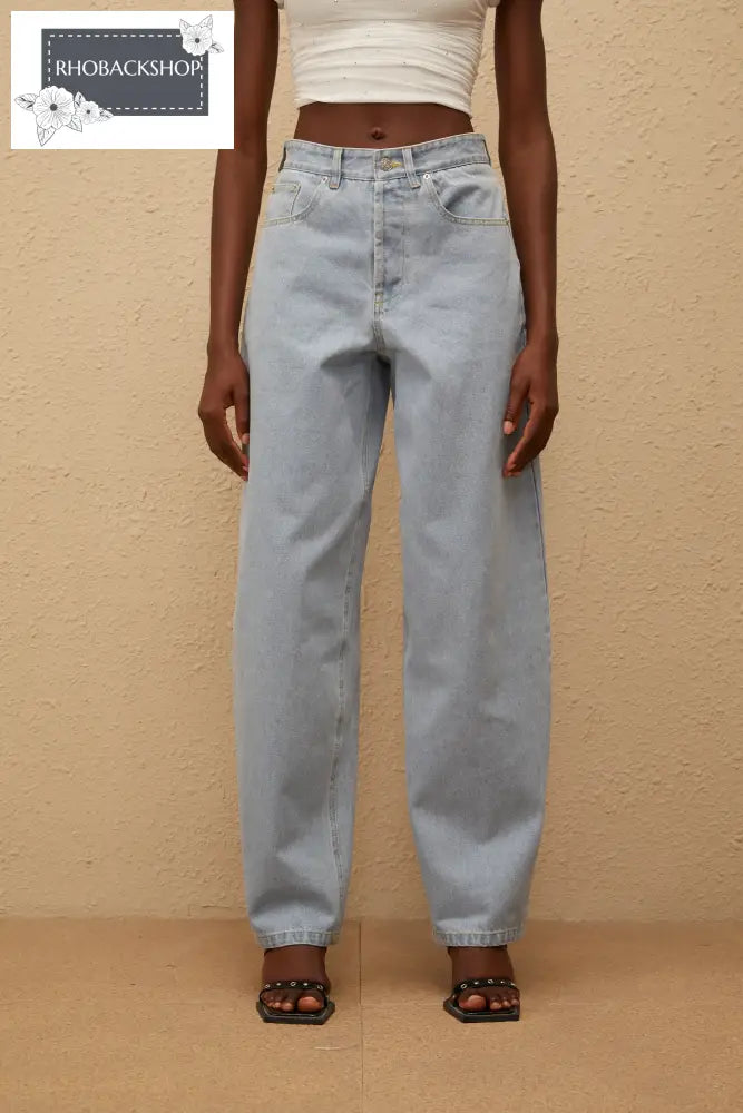 Light Blue Deinm Wide Leg Jeans