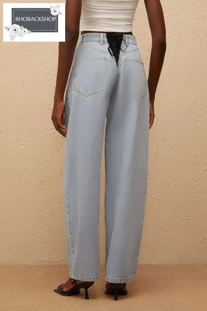 Light Blue Deinm Wide Leg Jeans
