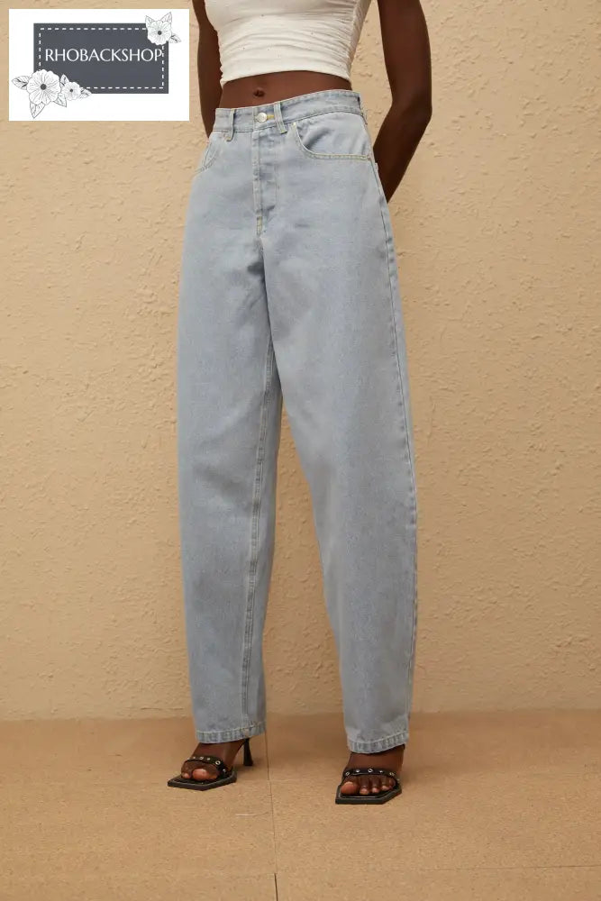 Light Blue Deinm Wide Leg Jeans