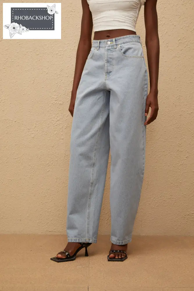 Light Blue Deinm Wide Leg Jeans