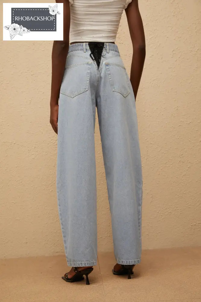 Light Blue Deinm Wide Leg Jeans