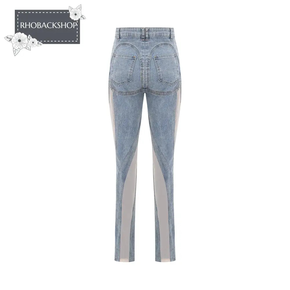sheer-panelled jeans