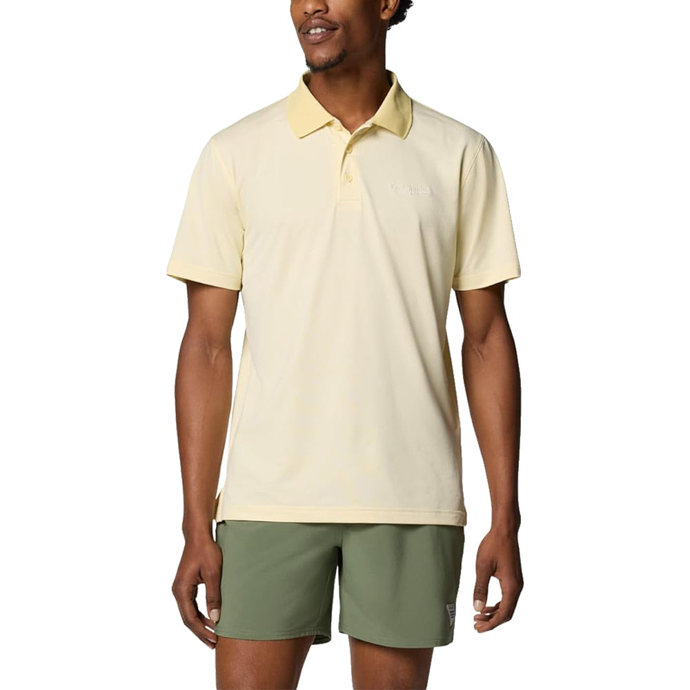Men’s Light Yellow Polo Shirt – Short Sleeve Collared Casual Shirt for Everyday Wear