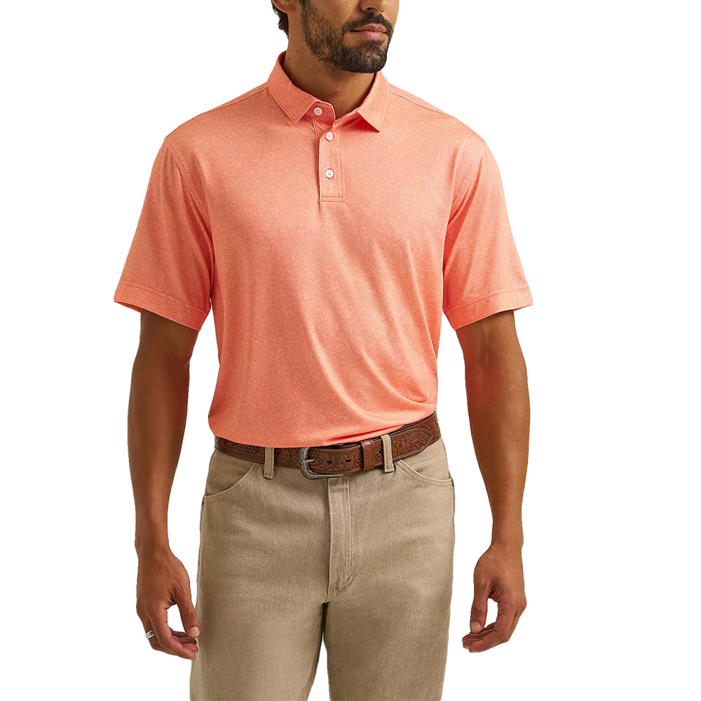 Men’s Coral Polo Shirt – Short Sleeve Collared Casual Shirt for Everyday Wear